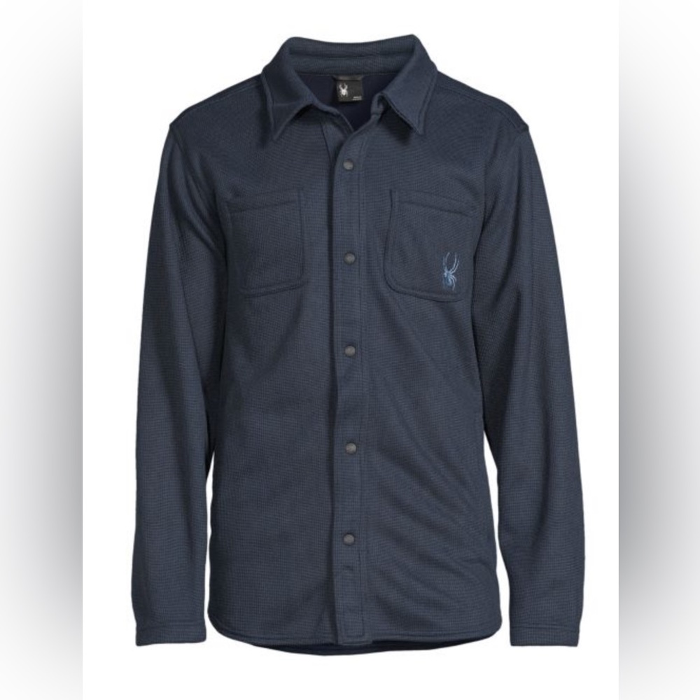 NWT! SPYDER Men's Avalon Logo Shacket Frontier Heather SPFGD223-275 Size S